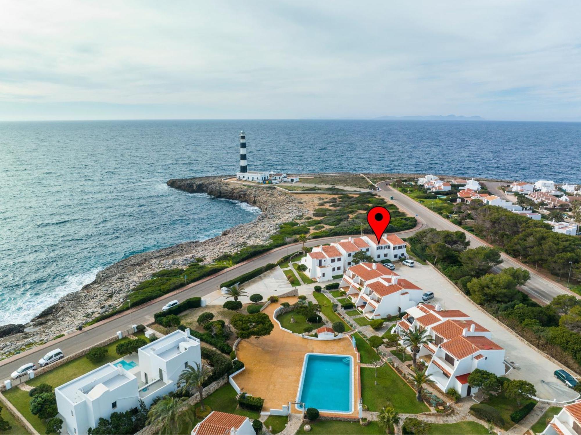 Vista Faro-Apartamento Con Balcon Que Mira Al Mar Cala en Bosch Esterno foto